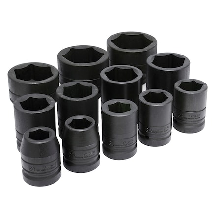 Urrea 1" Drive Short Socket, Metric, 12 pcs 15201